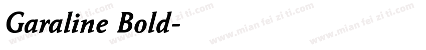 Garaline Bold字体转换